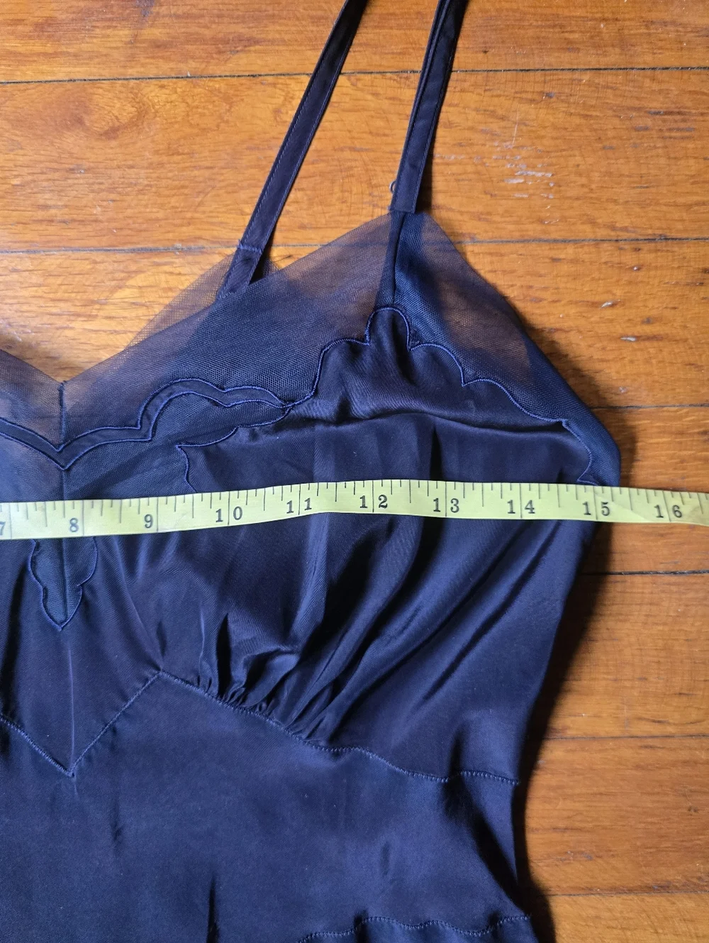 Vintage 1940s Seamprufe Full Slip 32 Slipdress Lingerie Blue Mint Bubble Hem - Picture 2 of 8